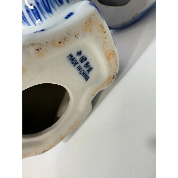 3 Vintage Blue & White Ceramic Chinese Lucky Cats Figurines MCM Oriental Decor - Picture 11 of 11